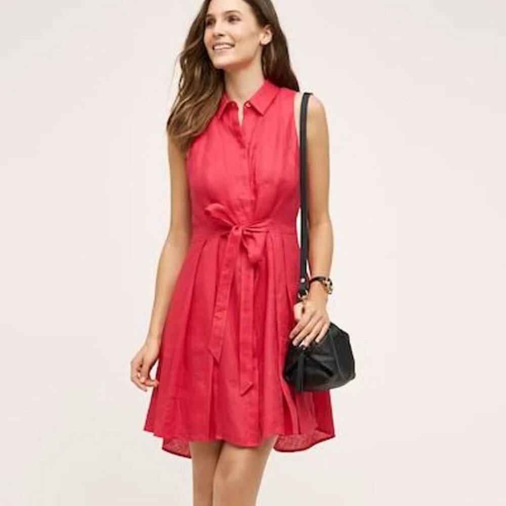 HD in Paris Anthropologie Printemps Linen Shirtdress